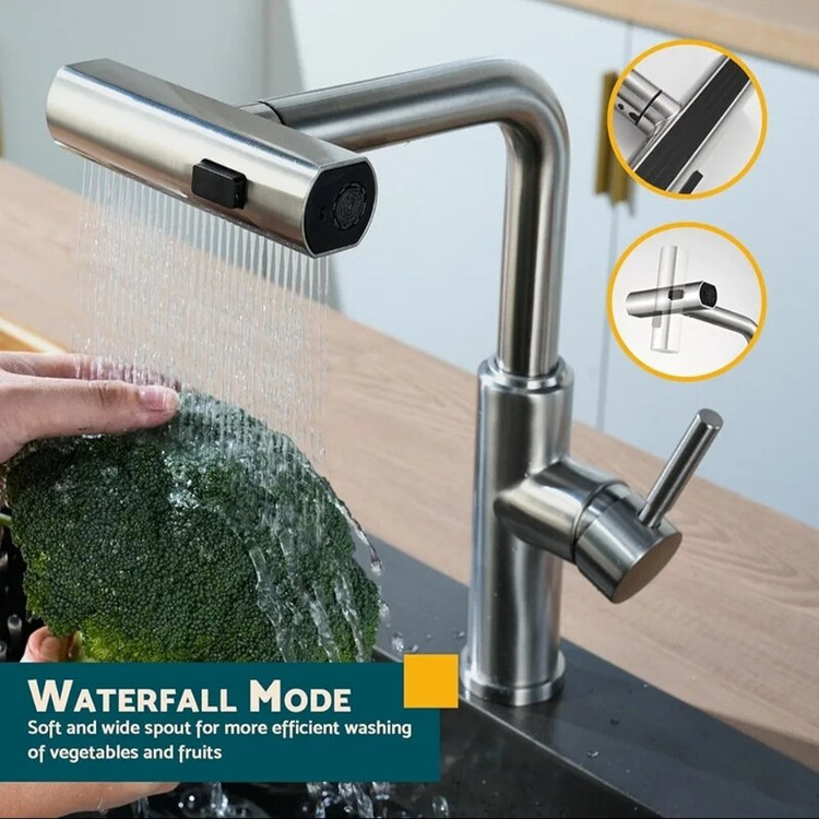 شیر روشویی 360 درجه چهار حالته اقتصادی با طراحی آرگونومیک برند HuaDiao _ تضمین کیفیت