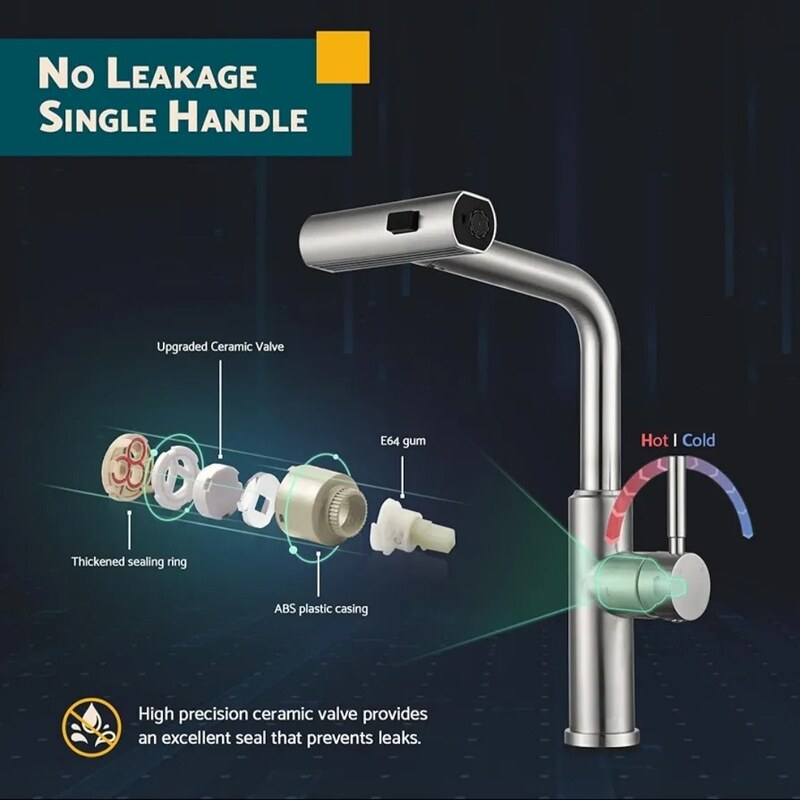 شیر روشویی 360 درجه چهار حالته اقتصادی با طراحی آرگونومیک برند HuaDiao _ تضمین کیفیت