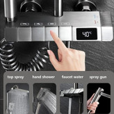 نمایی از حالت پاشش آب ماساژور در دوش حمام Hyshin-8099