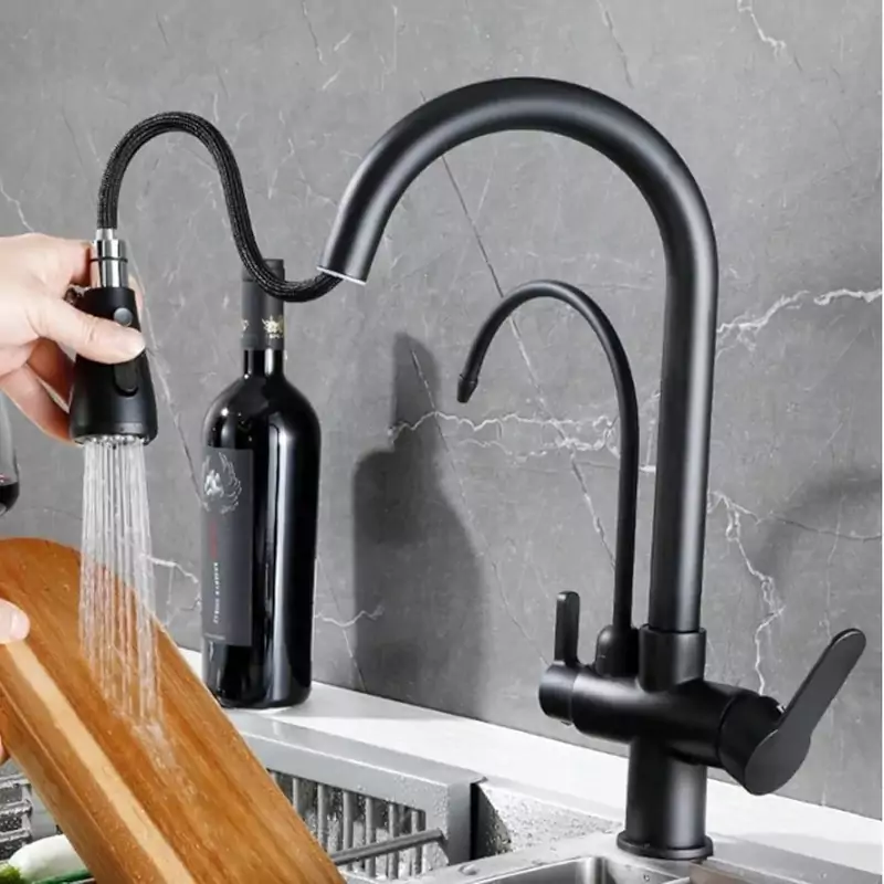 شیر ظرفشویی با نازل شاوری و تصفیهکننده آب