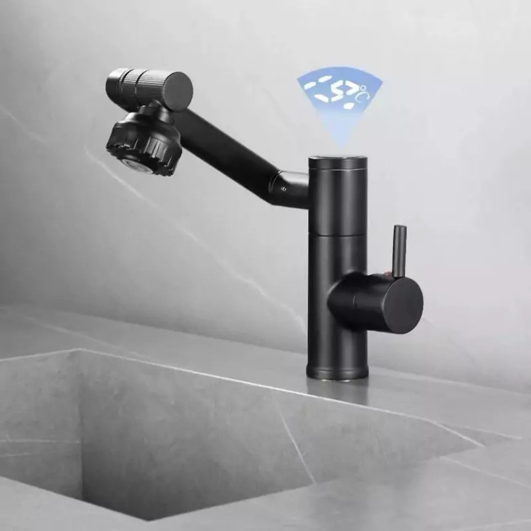 شیر روشویی تلسکوپی Hyshin با گرمانمایش و LED