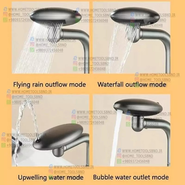 عملکرد متنوع شیر روشویی چهار حالته 360 درجه برند City Market در محیط سرویس بهداشتی