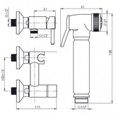 نمایی نصب شده شیر سرویس بهداشتی