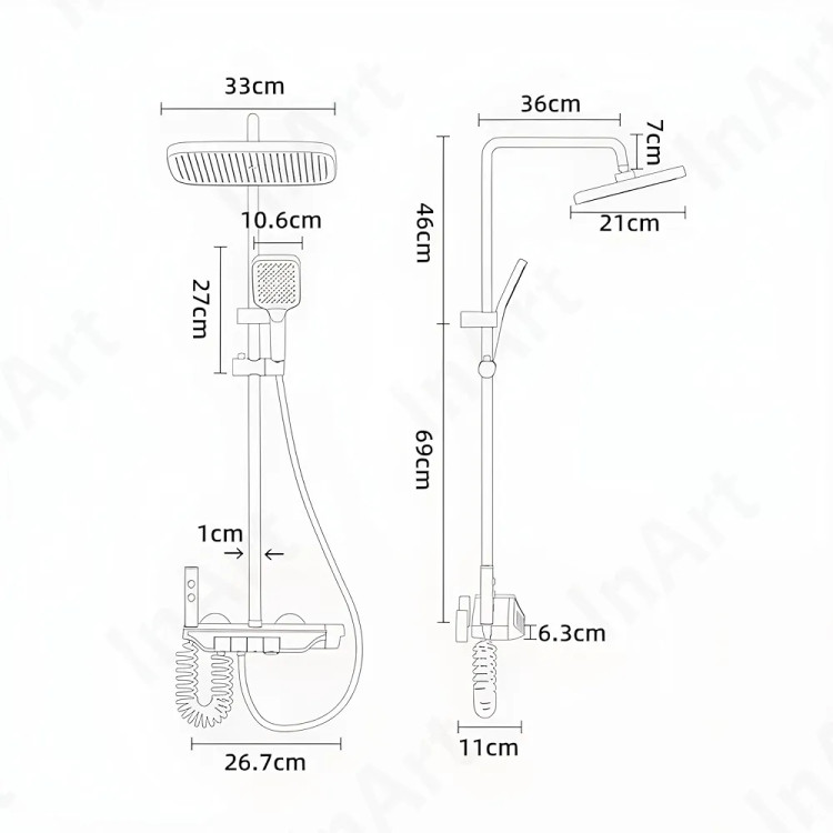 نازل و شاتاف با کیفیت بالا در دوش حمام سیتی مارکت