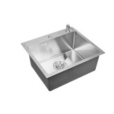 نمای نزدیک سینگ ظرفشویی تک لگن توکار